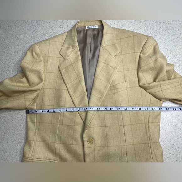 PAL ZILERI Gruppo Forall Trofeo Wool Tan Plaid Blazer - Picture 13 of 15